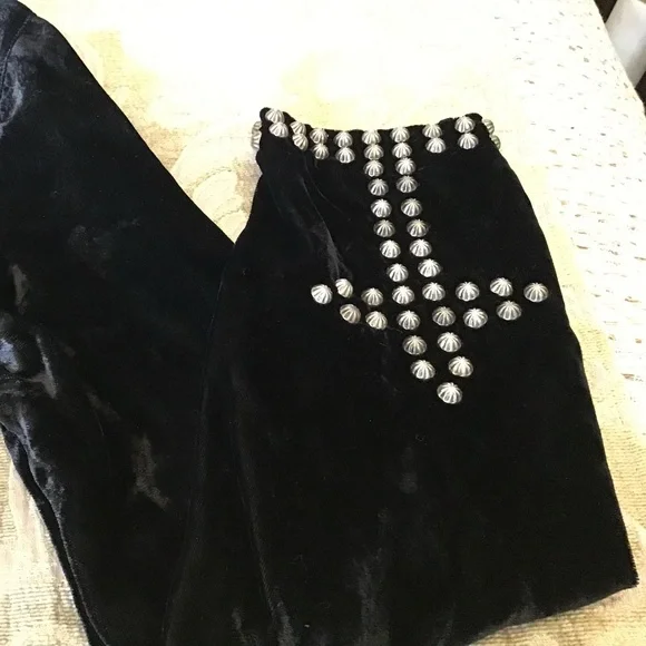 Double D Ranch Black Velvet Long Sleeve Dress - Picture 7 of 14